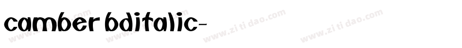 camber bditalic字体转换